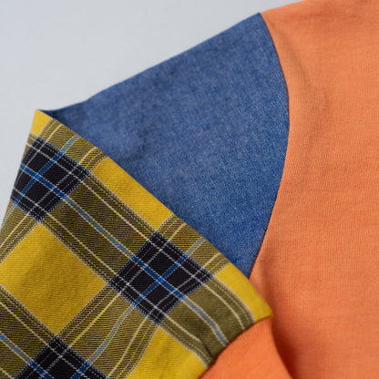 袖切り替えTシャツ　ORANGE