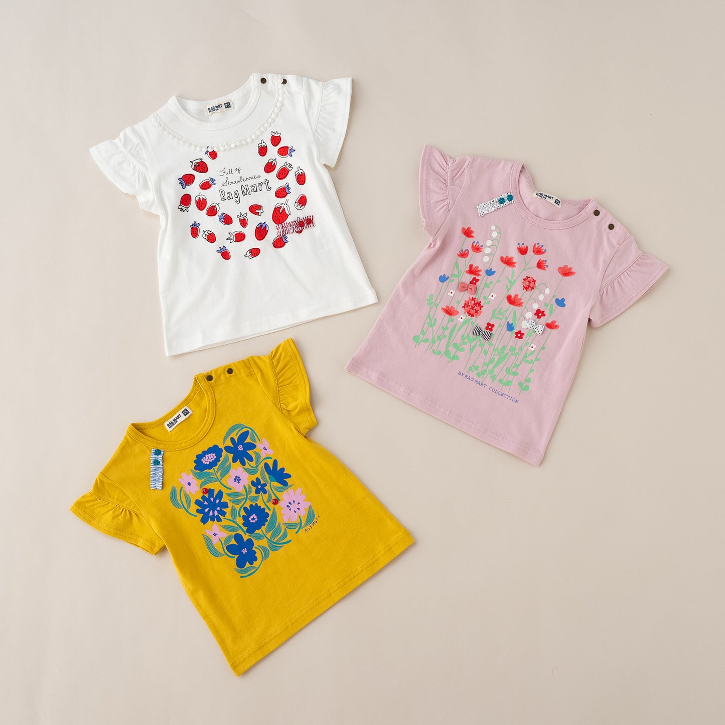 プリントTシャツ【花畑すずらん】　PINK