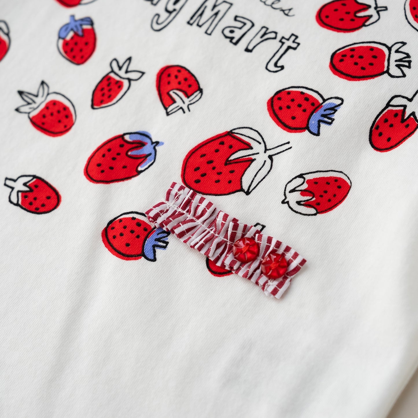 プリントTシャツ【いちご】　OFF-WHITE