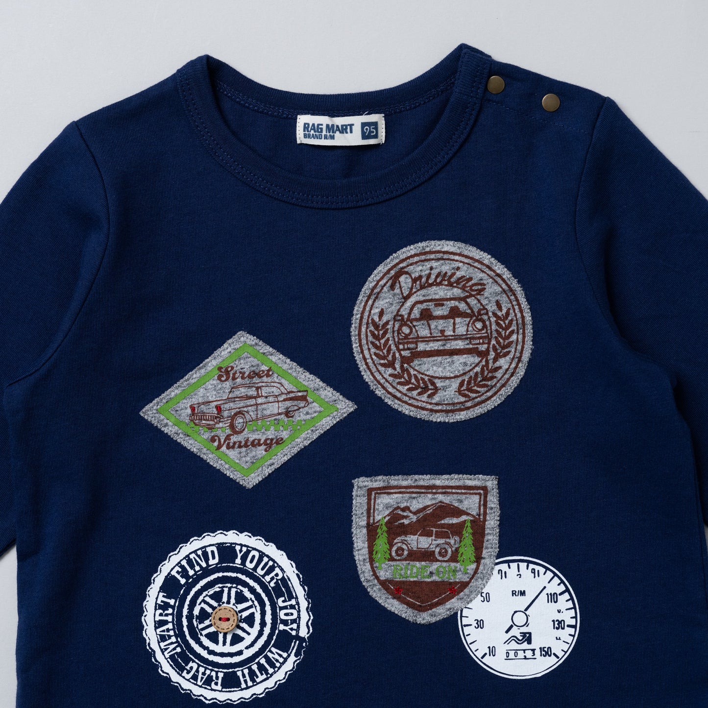 クルマワッペンTシャツ　NAVY