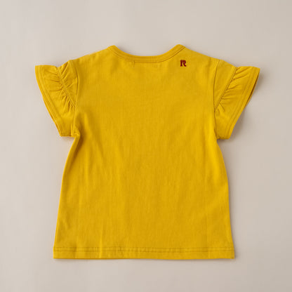 プリントTシャツ【北欧風flower】　YELLOW