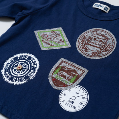 クルマワッペンTシャツ　NAVY