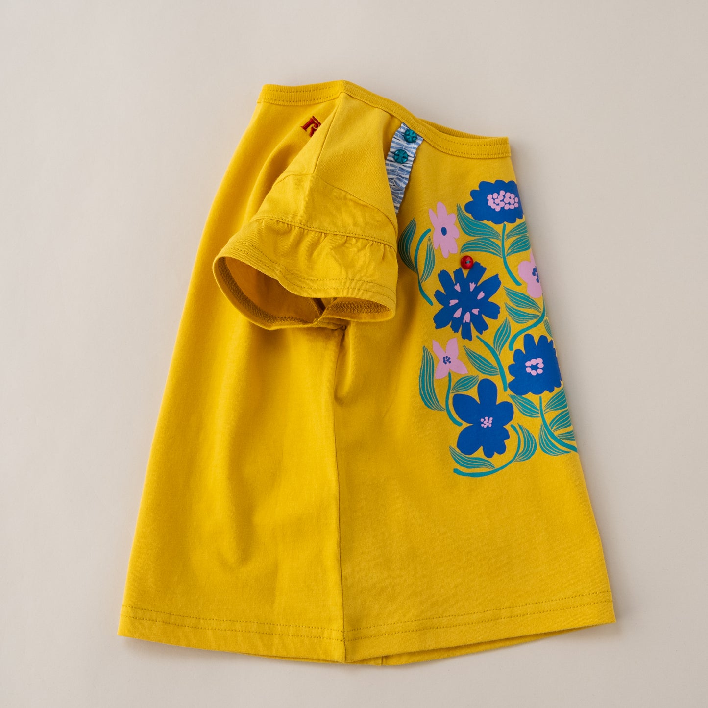 プリントTシャツ【北欧風flower】　YELLOW