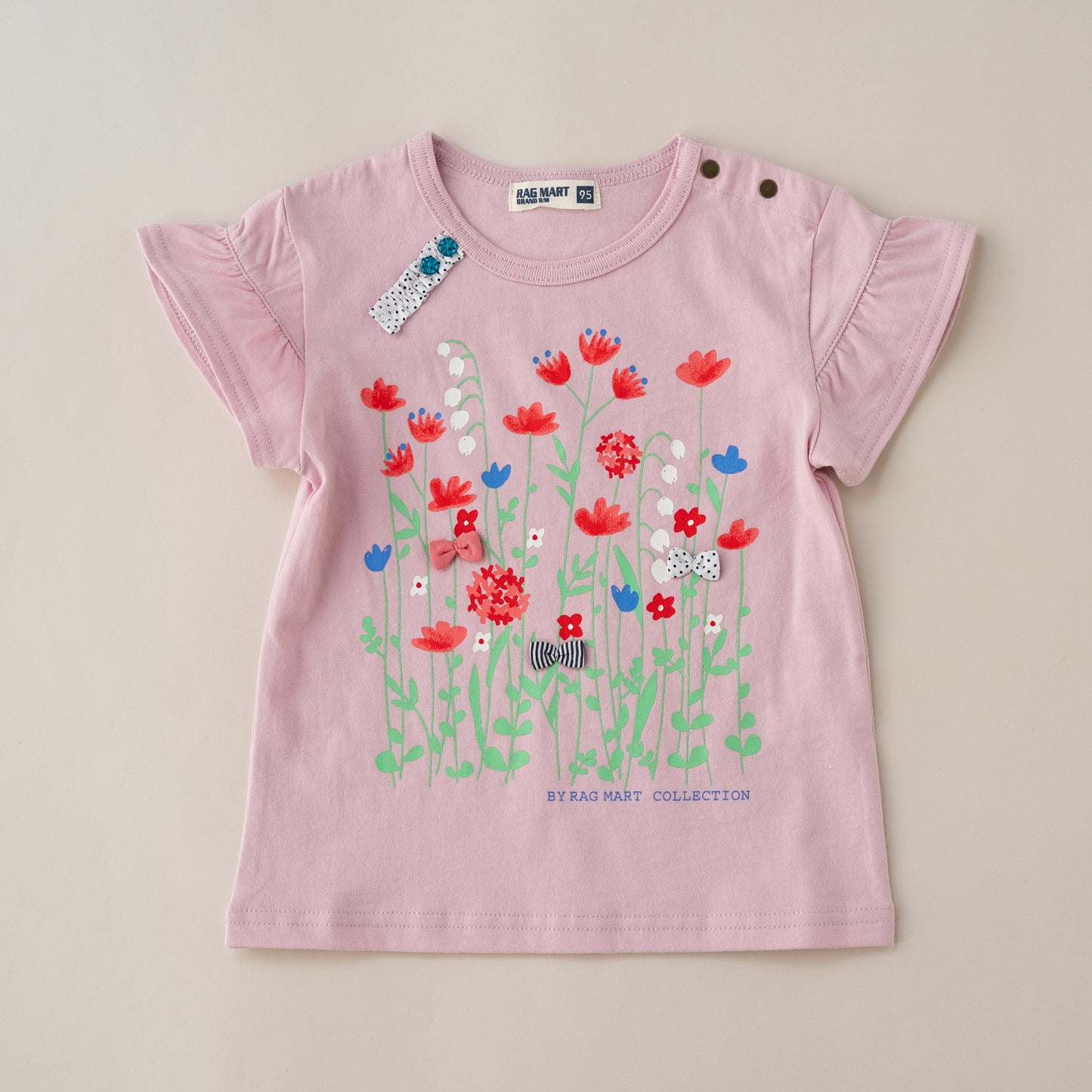 プリントTシャツ【花畑すずらん】　PINK