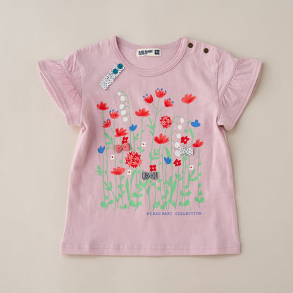 プリントTシャツ【花畑すずらん】　PINK