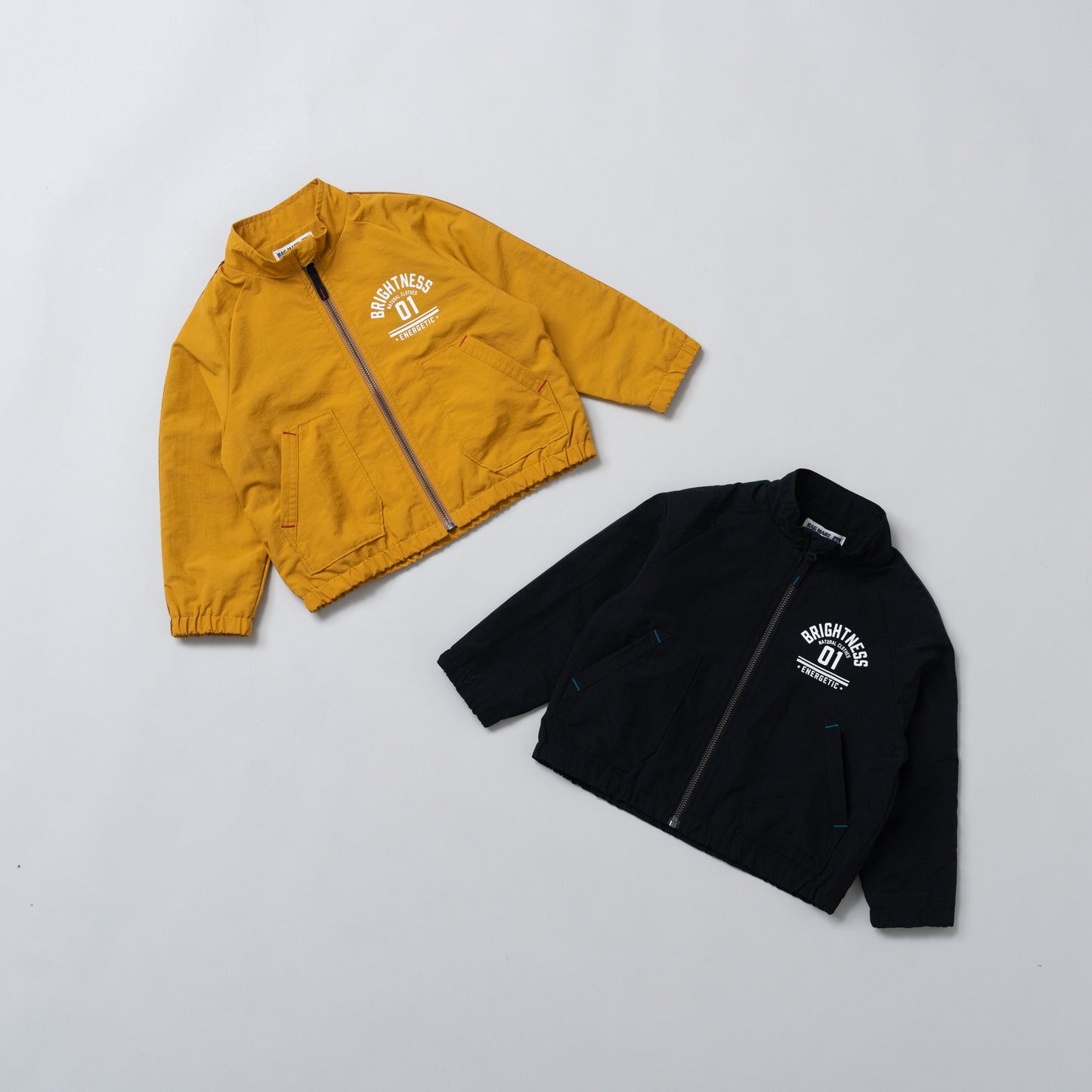 ナイロンウインドブレーカー　BLACK