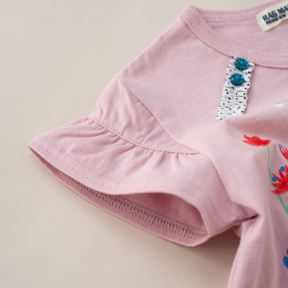 プリントTシャツ【花畑すずらん】　PINK