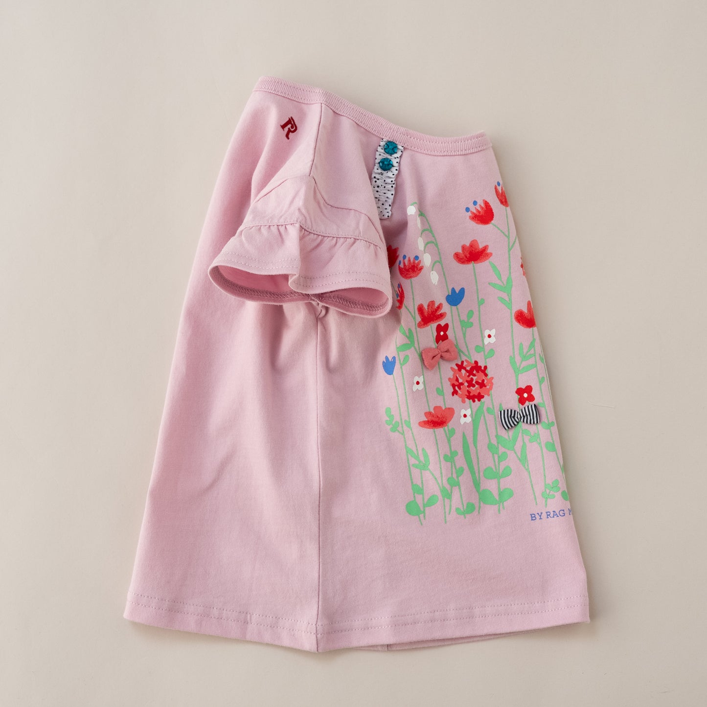 プリントTシャツ【花畑すずらん】　PINK