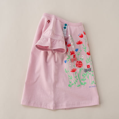 プリントTシャツ【花畑すずらん】　PINK