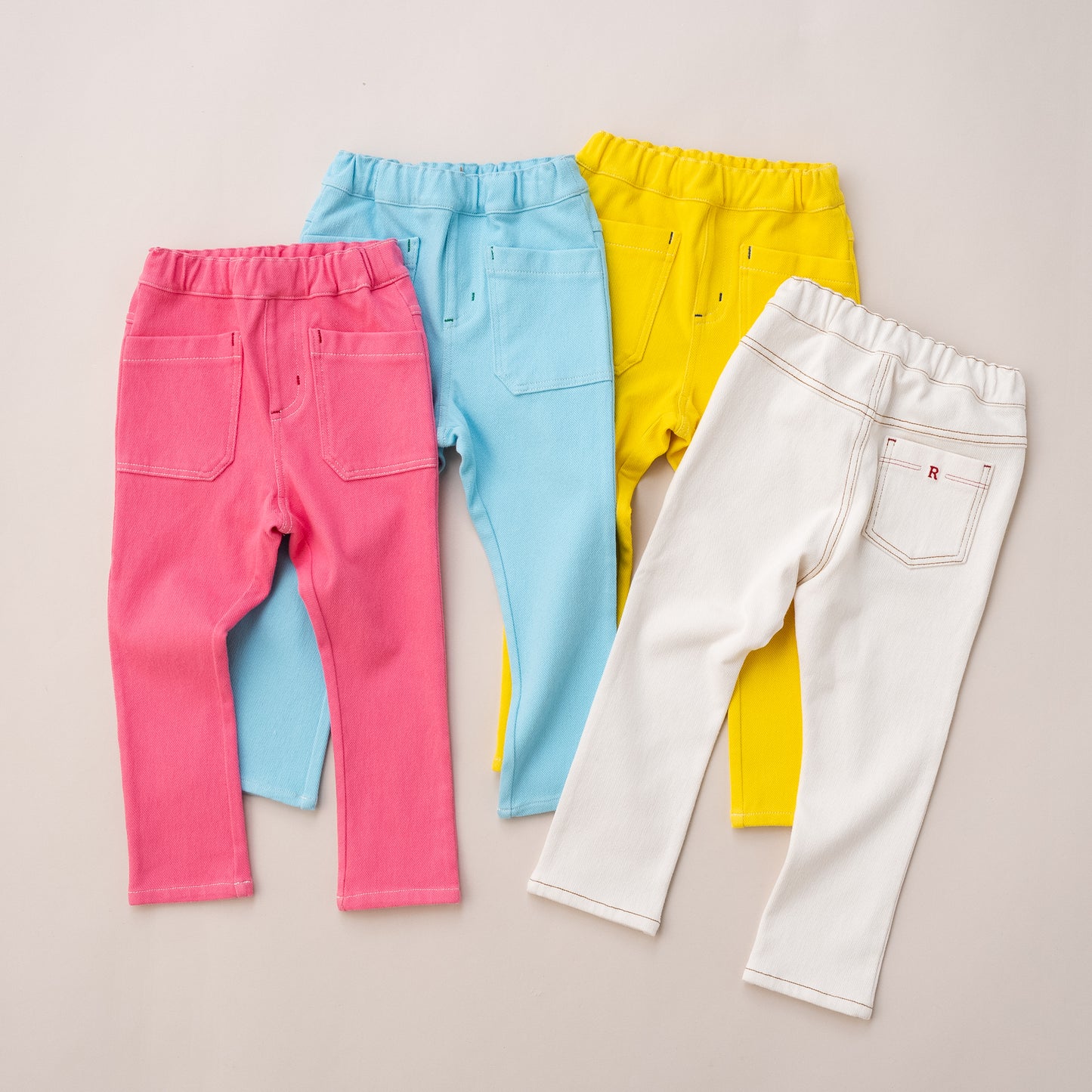 カラーニットデニムパンツ　SAXE