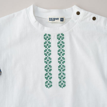 袖フリルボックスTシャツ　OFF-WHITE