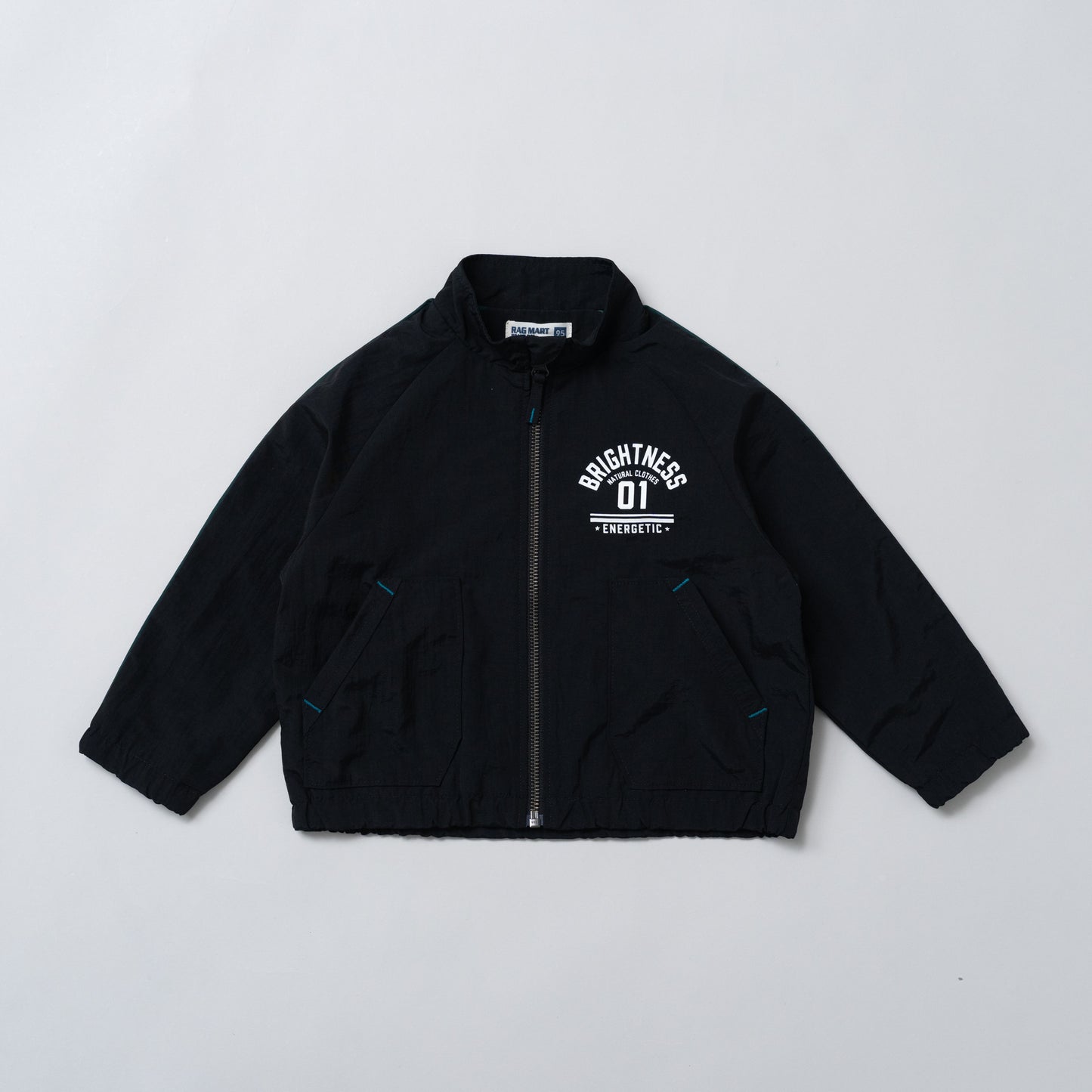 ナイロンウインドブレーカー　BLACK