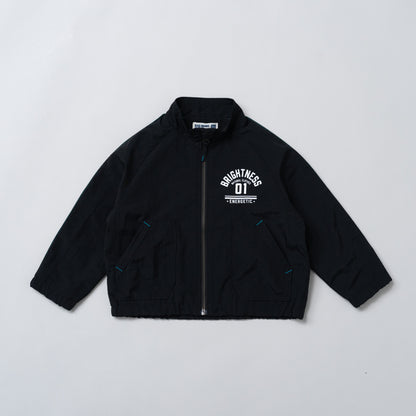 ナイロンウインドブレーカー　BLACK