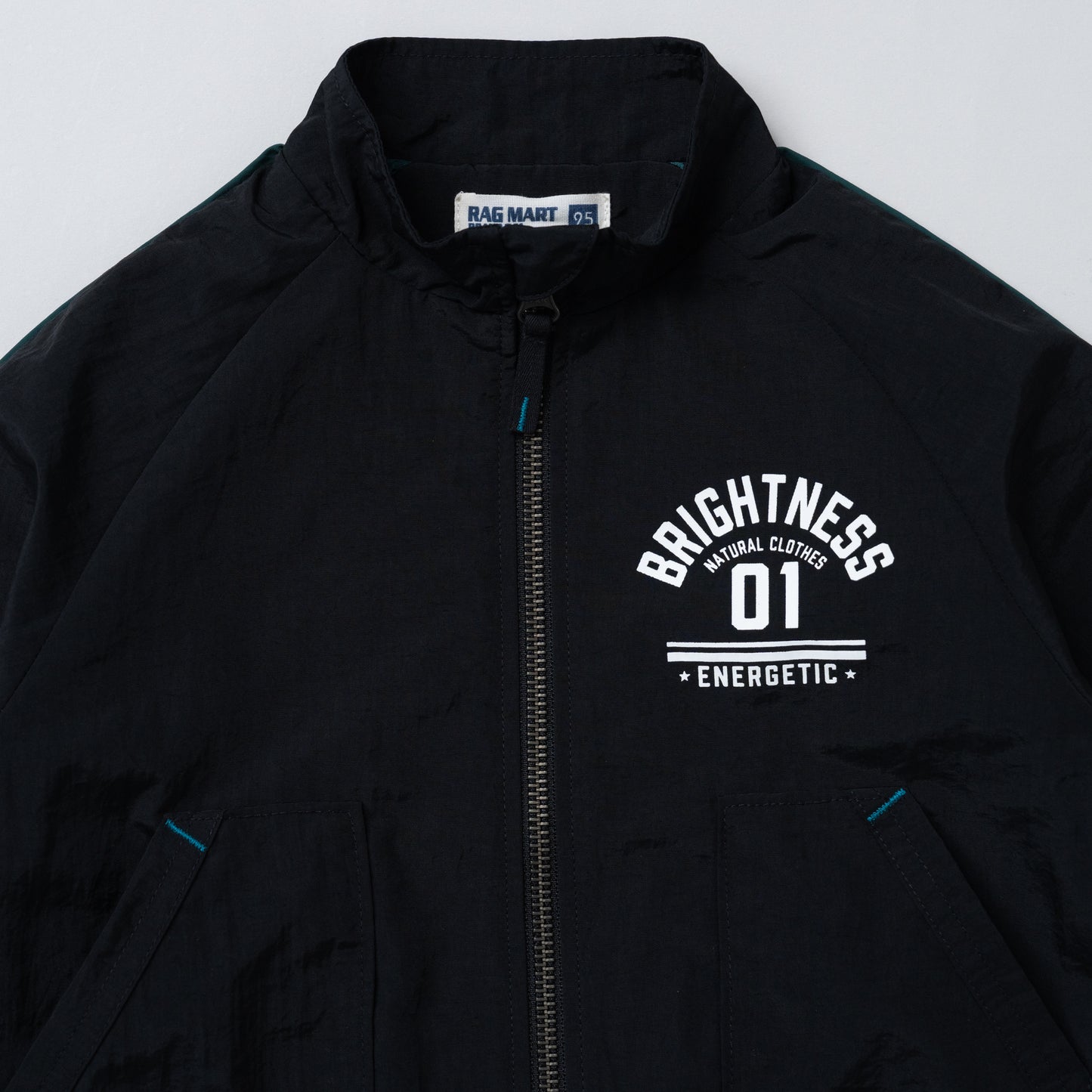 ナイロンウインドブレーカー　BLACK