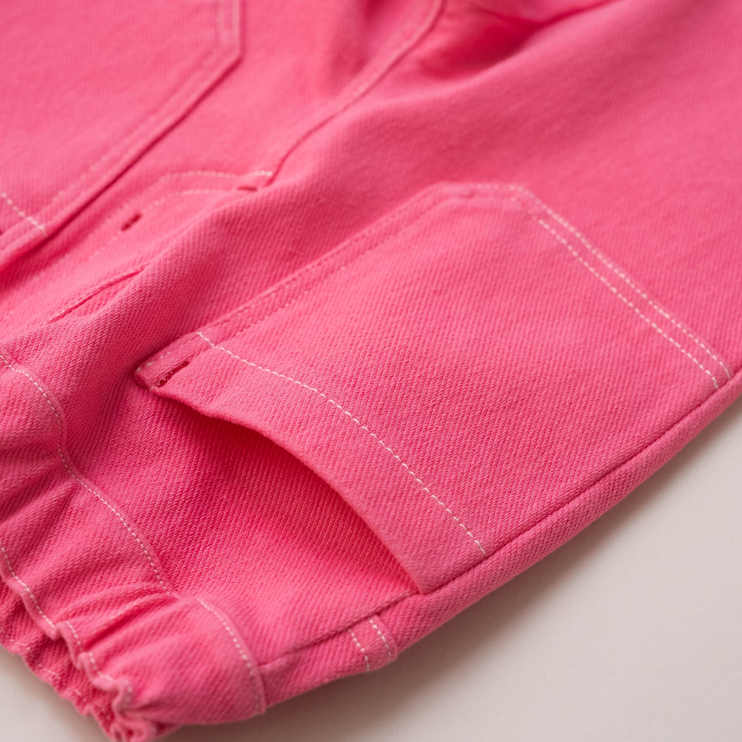 カラーニットデニムパンツ　PINK