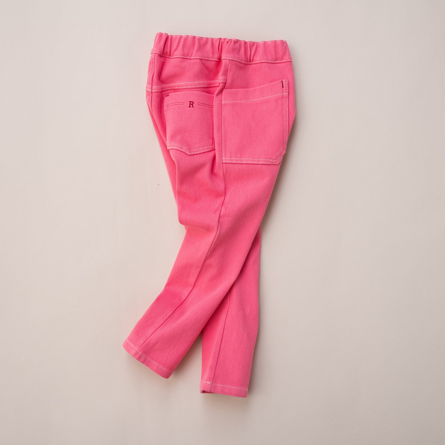 カラーニットデニムパンツ　PINK