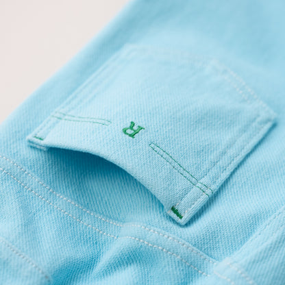 カラーニットデニムパンツ　SAXE