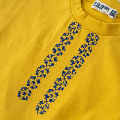 袖フリルボックスTシャツ　YELLOW