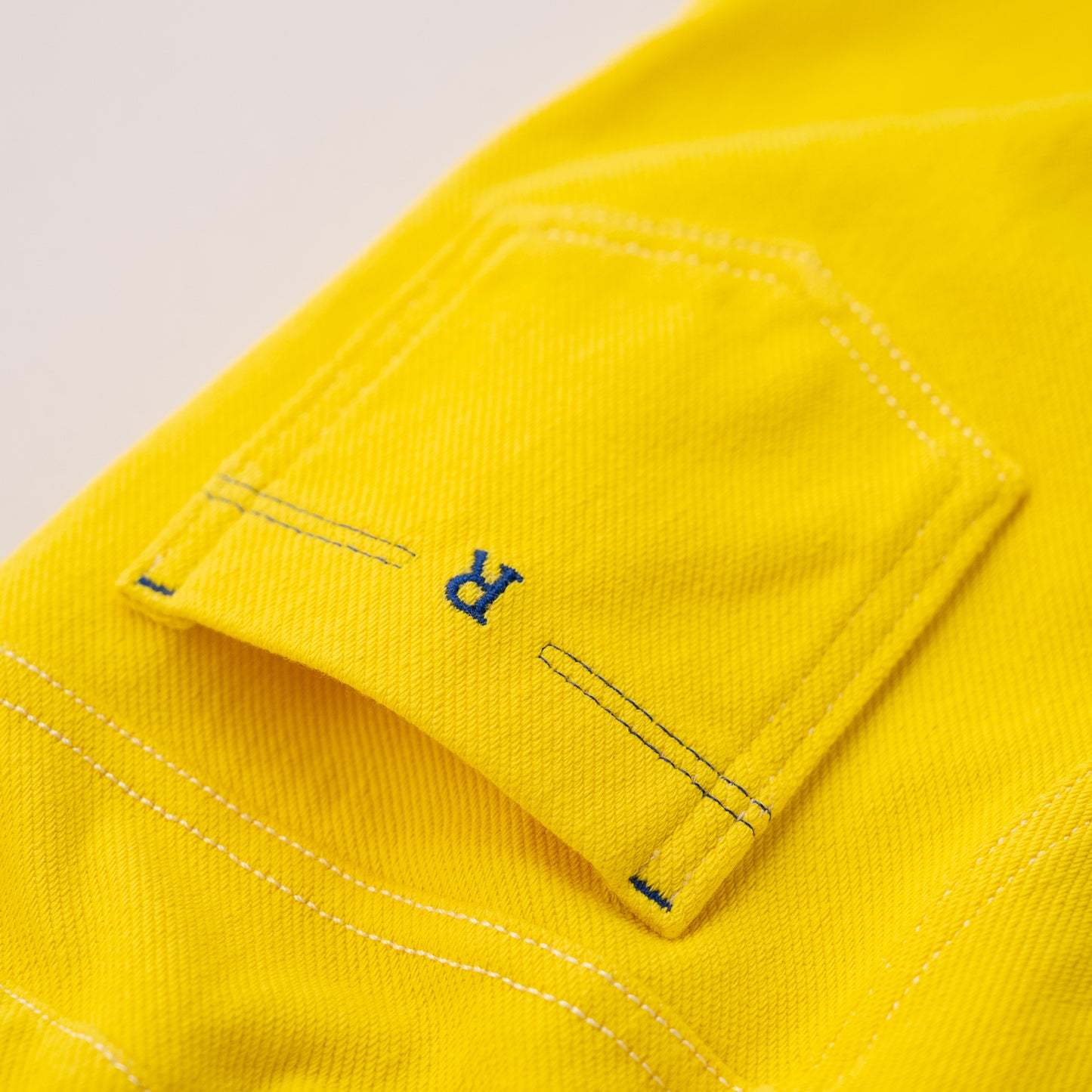 カラーニットデニムパンツ　YELLOW