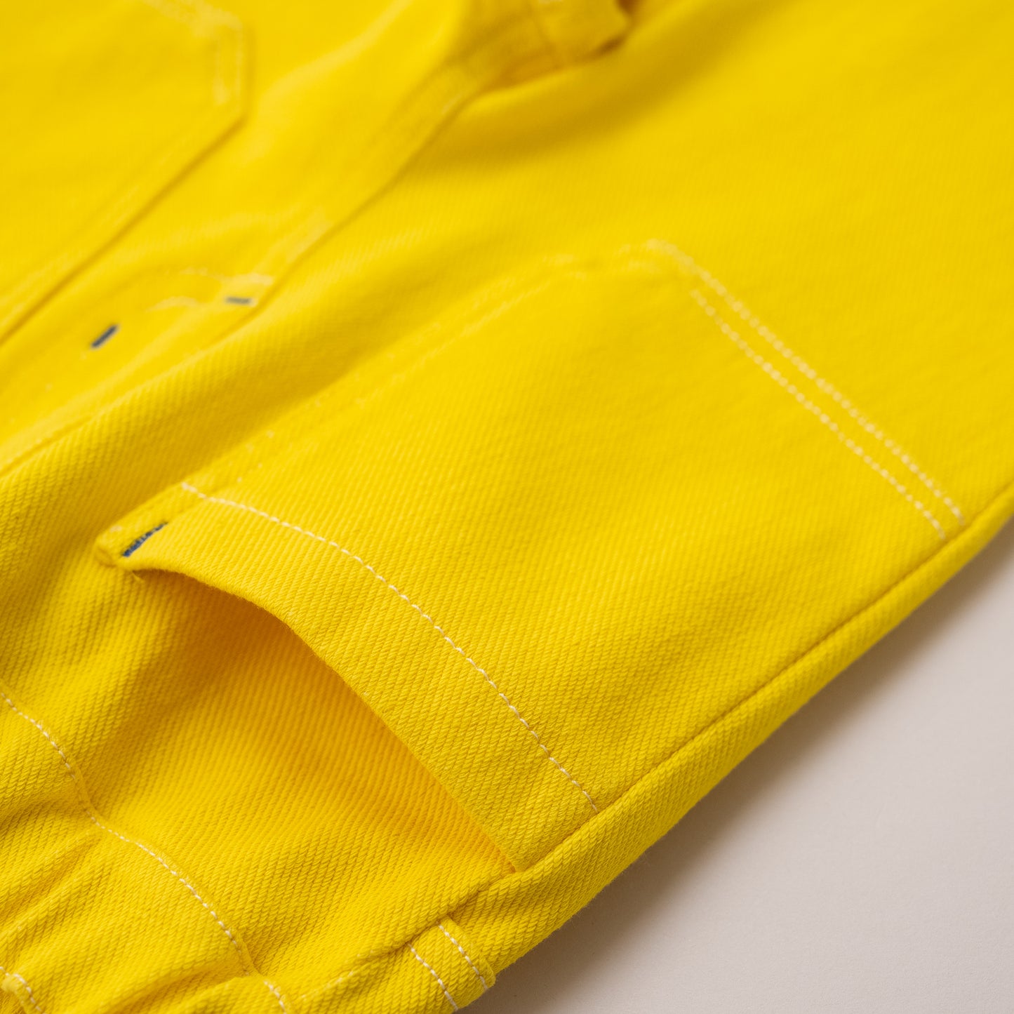 カラーニットデニムパンツ　YELLOW