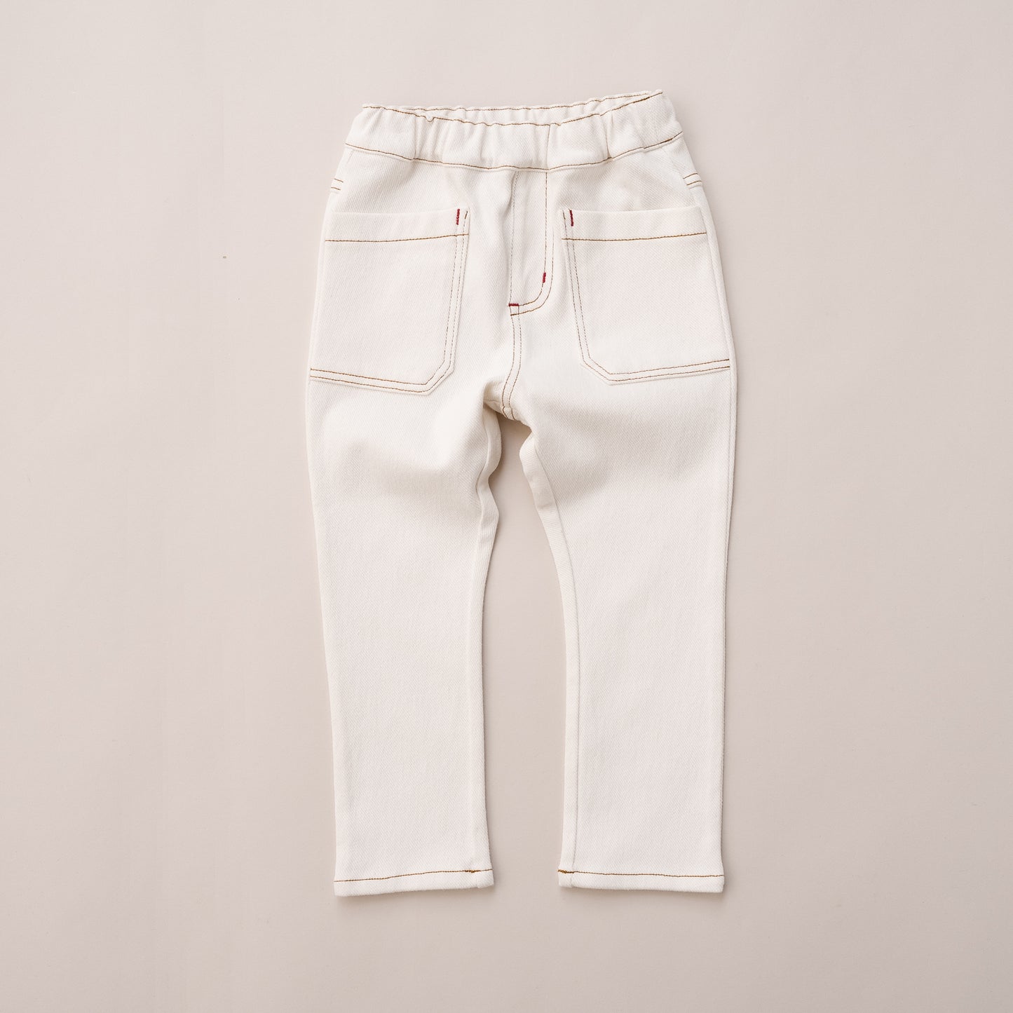 カラーニットデニムパンツ　OFF-WHITE