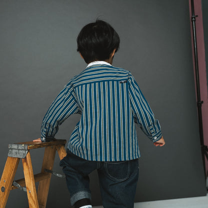 バンドカラーシャツ　STRIPE