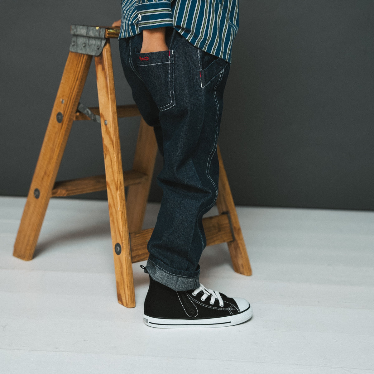 デニムワークパンツ　NAVY