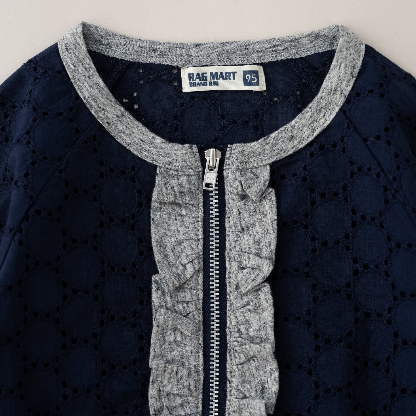 レースサマーカーディガン　NAVY