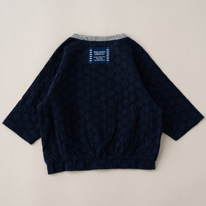 レースサマーカーディガン　NAVY