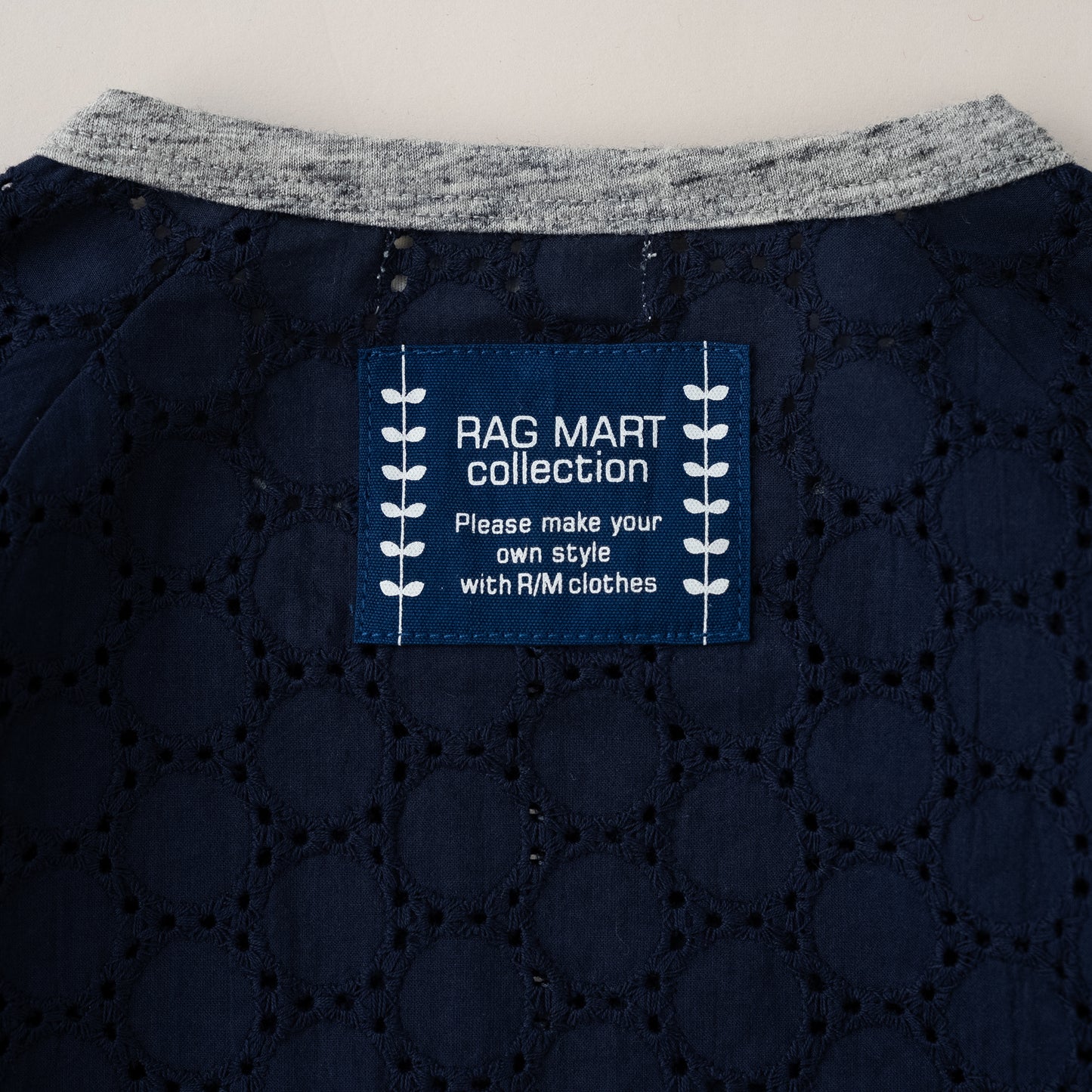 レースサマーカーディガン　NAVY