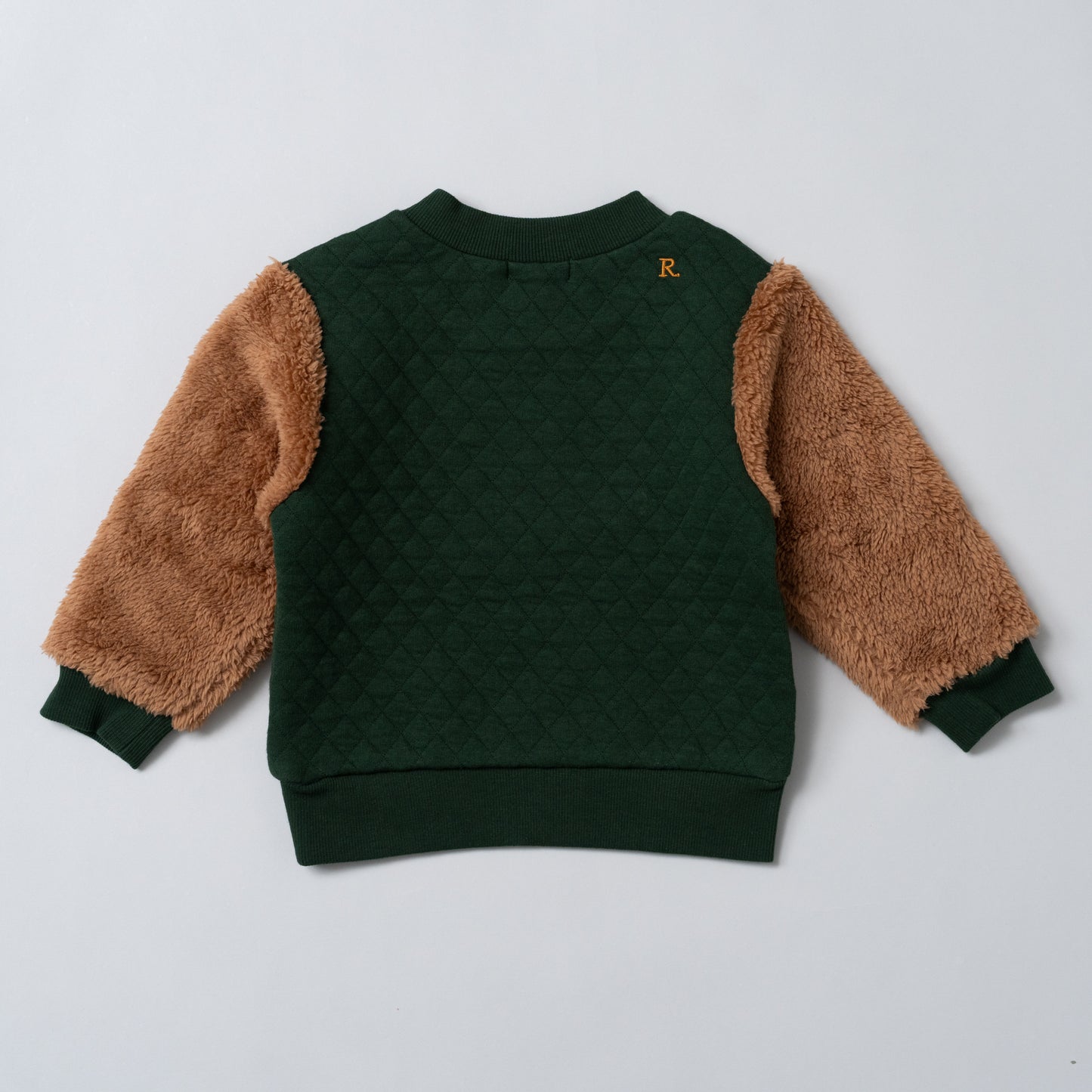 袖ボアキルトトレーナー　GREEN
