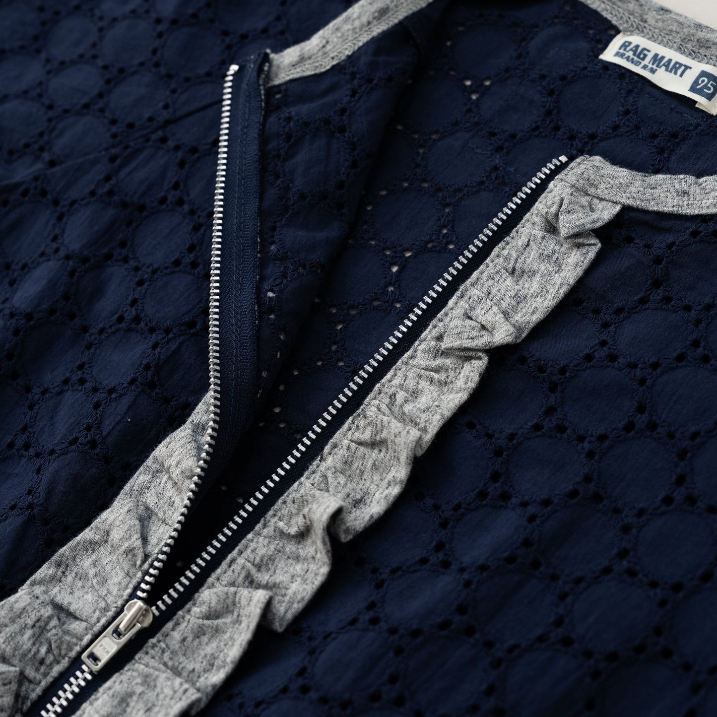 レースサマーカーディガン　NAVY