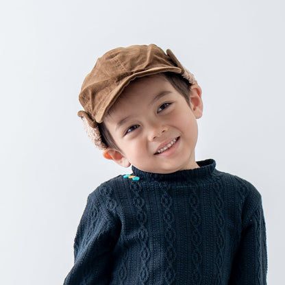 ボア耳フライトキャップ　BROWN