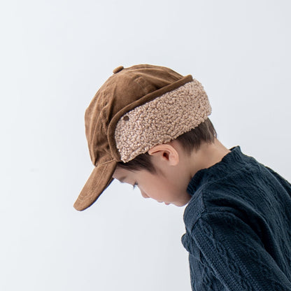 ボア耳フライトキャップ　BROWN
