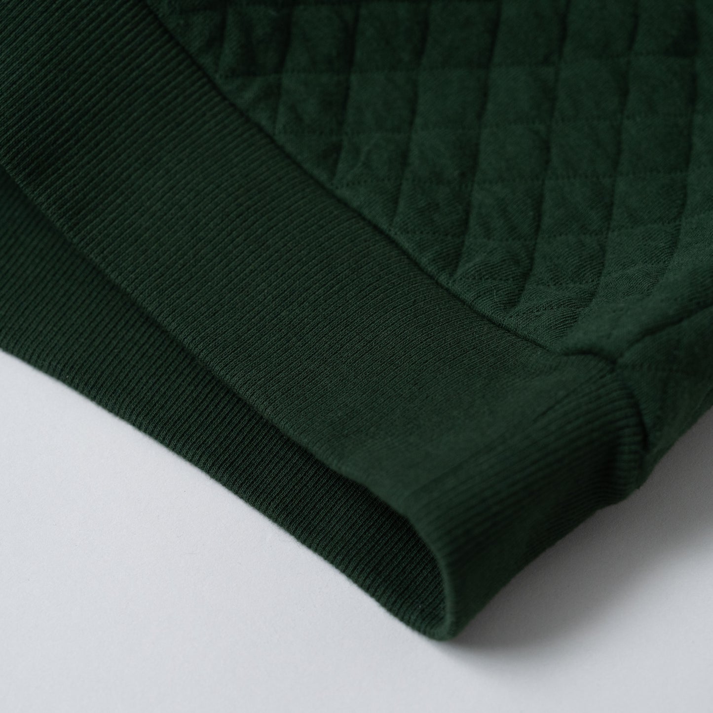 袖ボアキルトトレーナー　GREEN