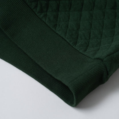袖ボアキルトトレーナー　GREEN