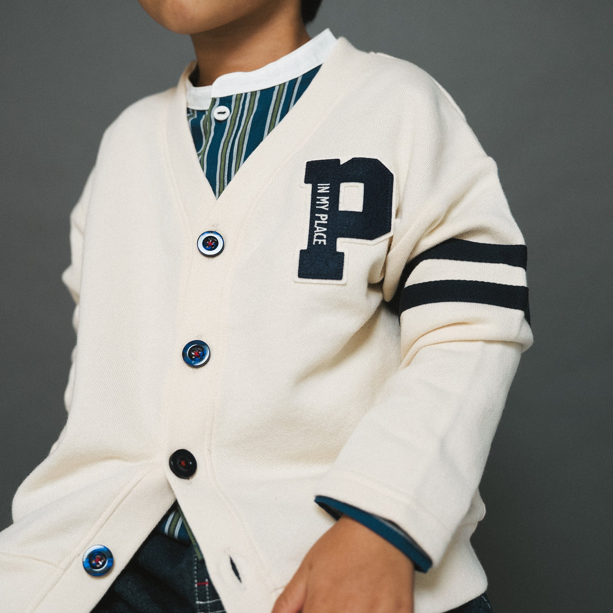 トラッドスタイルカーディガン　IVORY