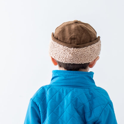 ボア耳フライトキャップ　BROWN