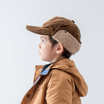 ボア耳フライトキャップ　BROWN