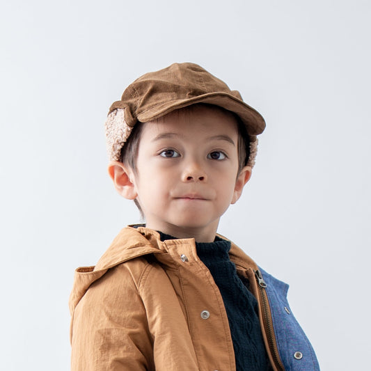 ボア耳フライトキャップ　BROWN