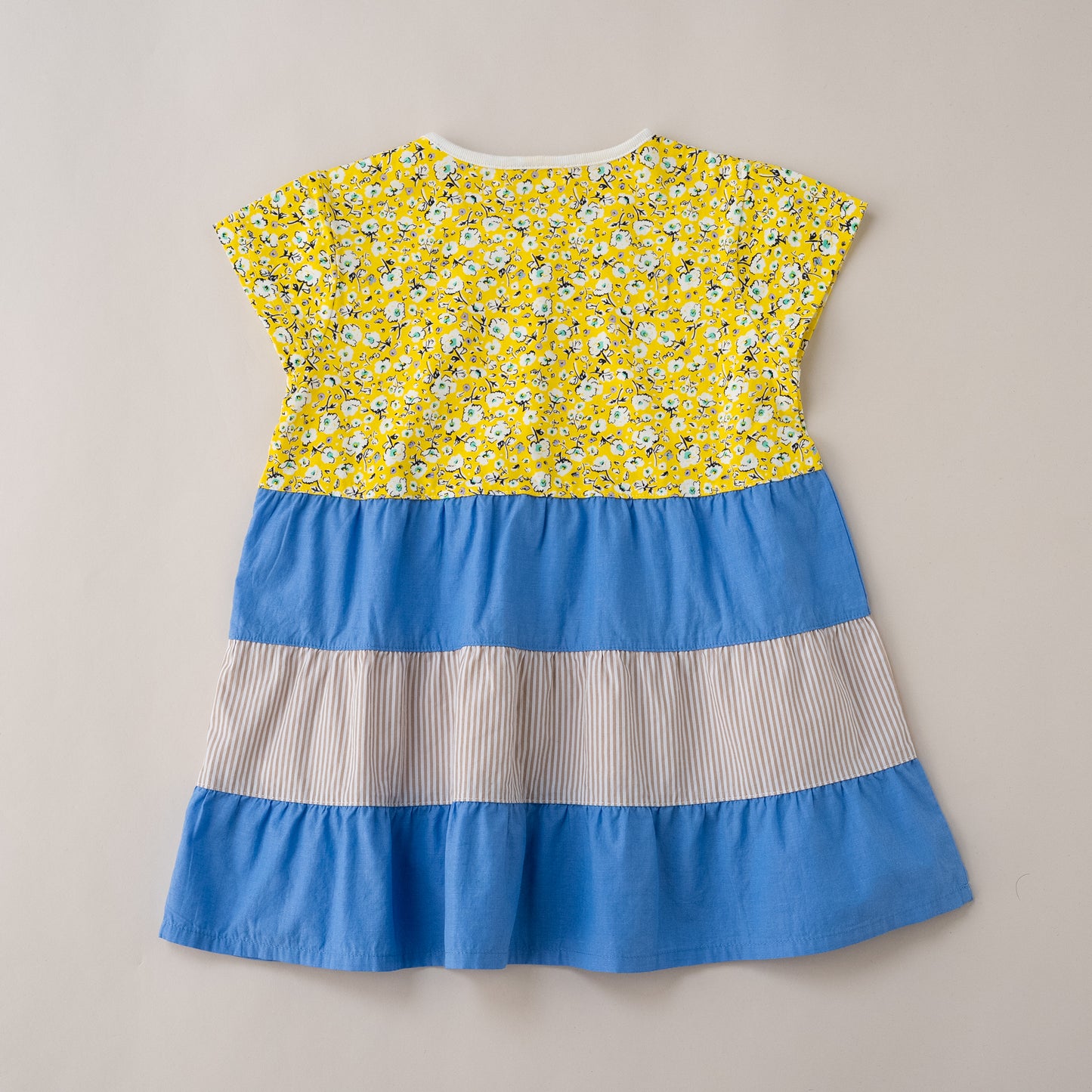 ３段フレアワンピース　YELLOW