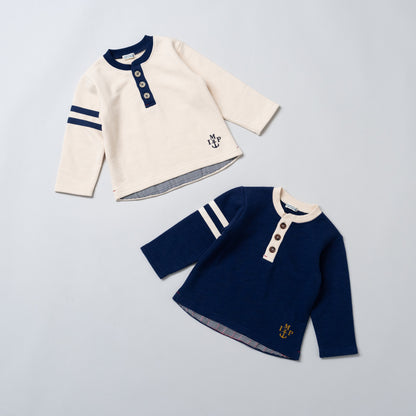 ヘンリーネックトレーナー　NAVY