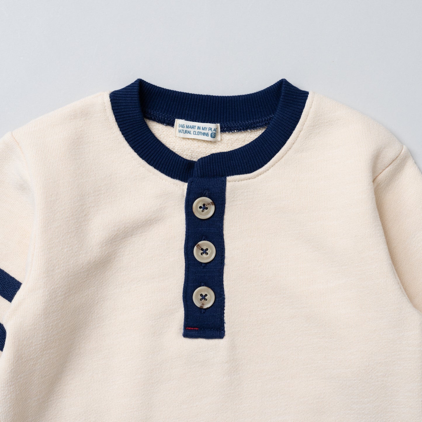 ヘンリーネックトレーナー　IVORY