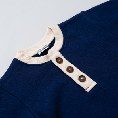 ヘンリーネックトレーナー　NAVY