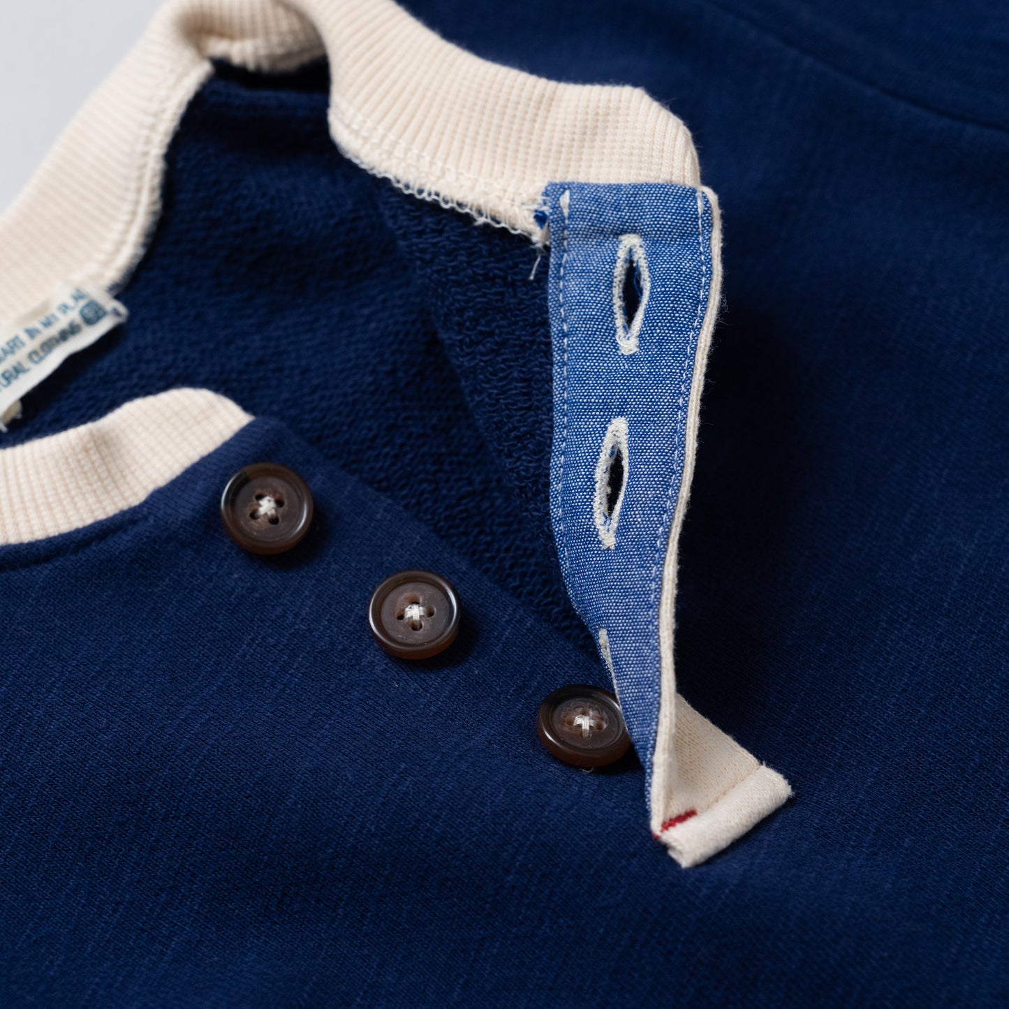 ヘンリーネックトレーナー　NAVY