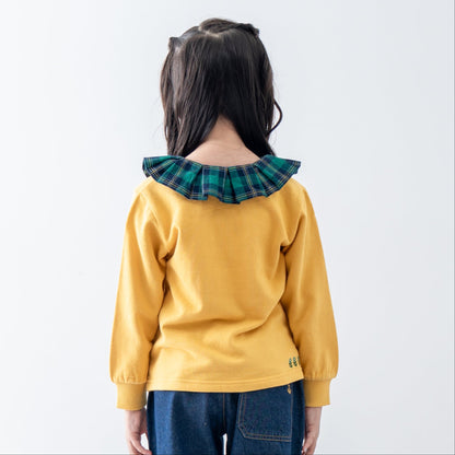 チェックカラーラビットトレーナー　YELLOW