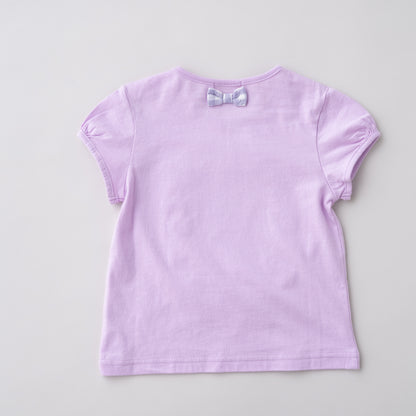 さくらんぼモチーフTシャツ　PURPLE