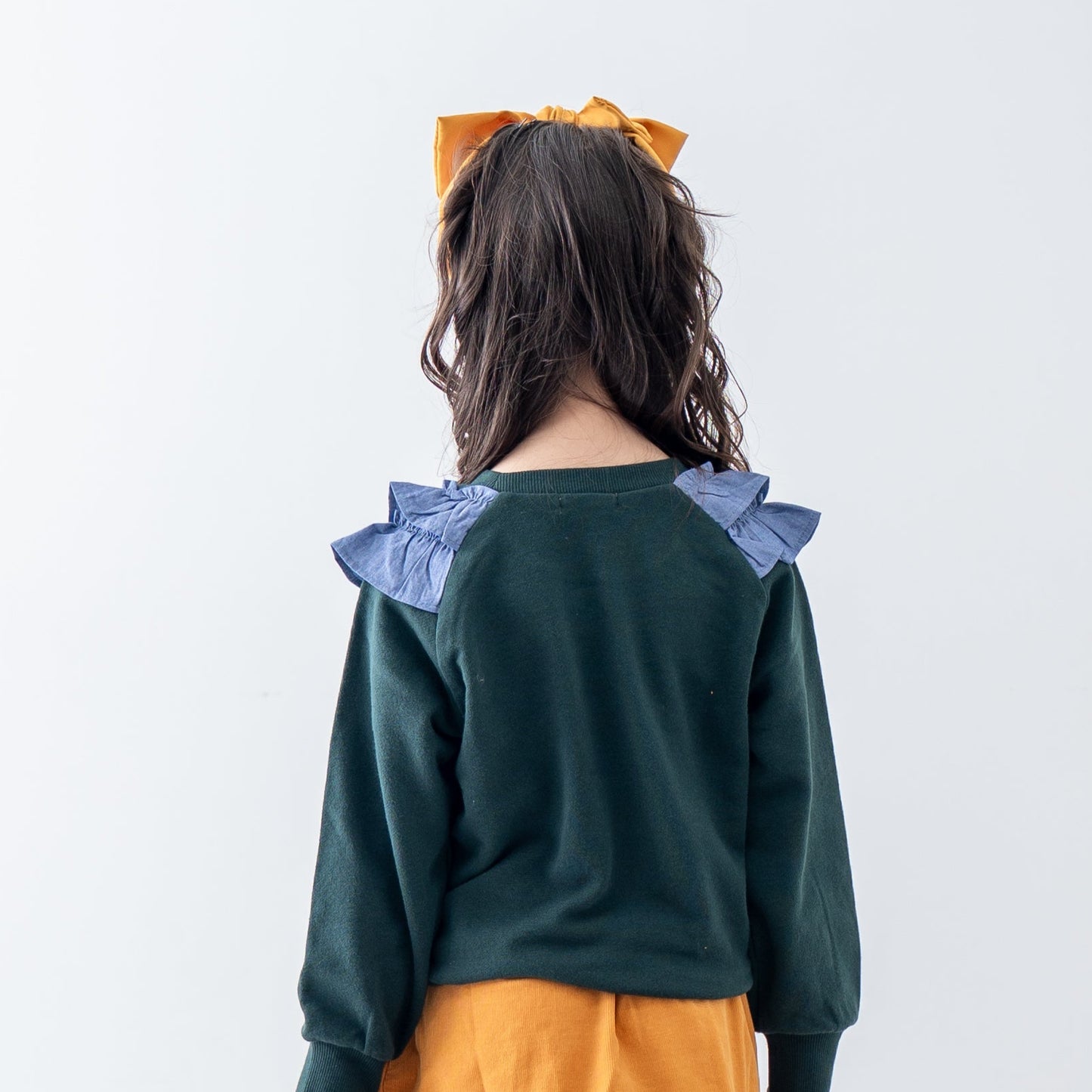 フラワーモチーフトレーナー　GREEN