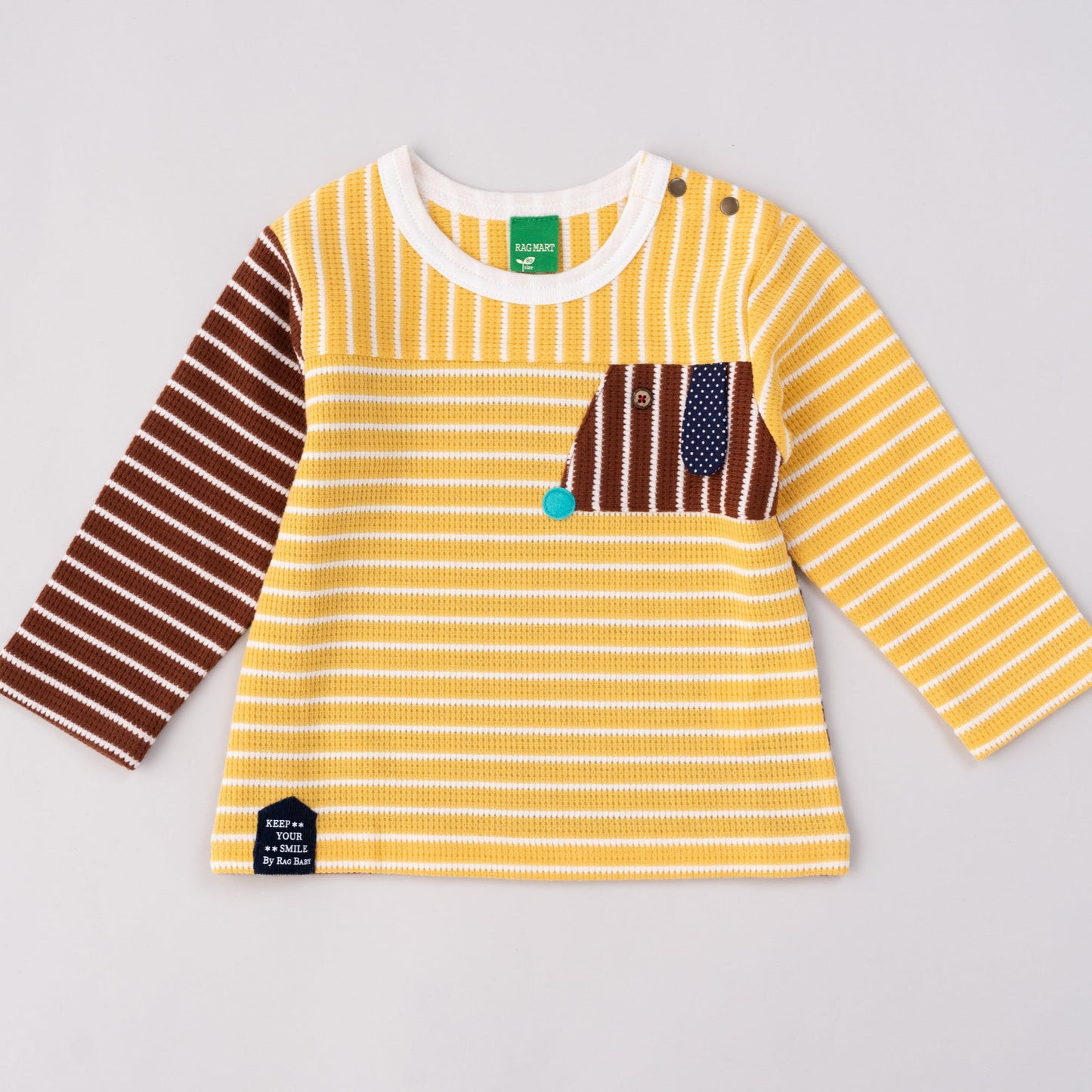 ボーダーTシャツ＆パンツセット　YELLOW