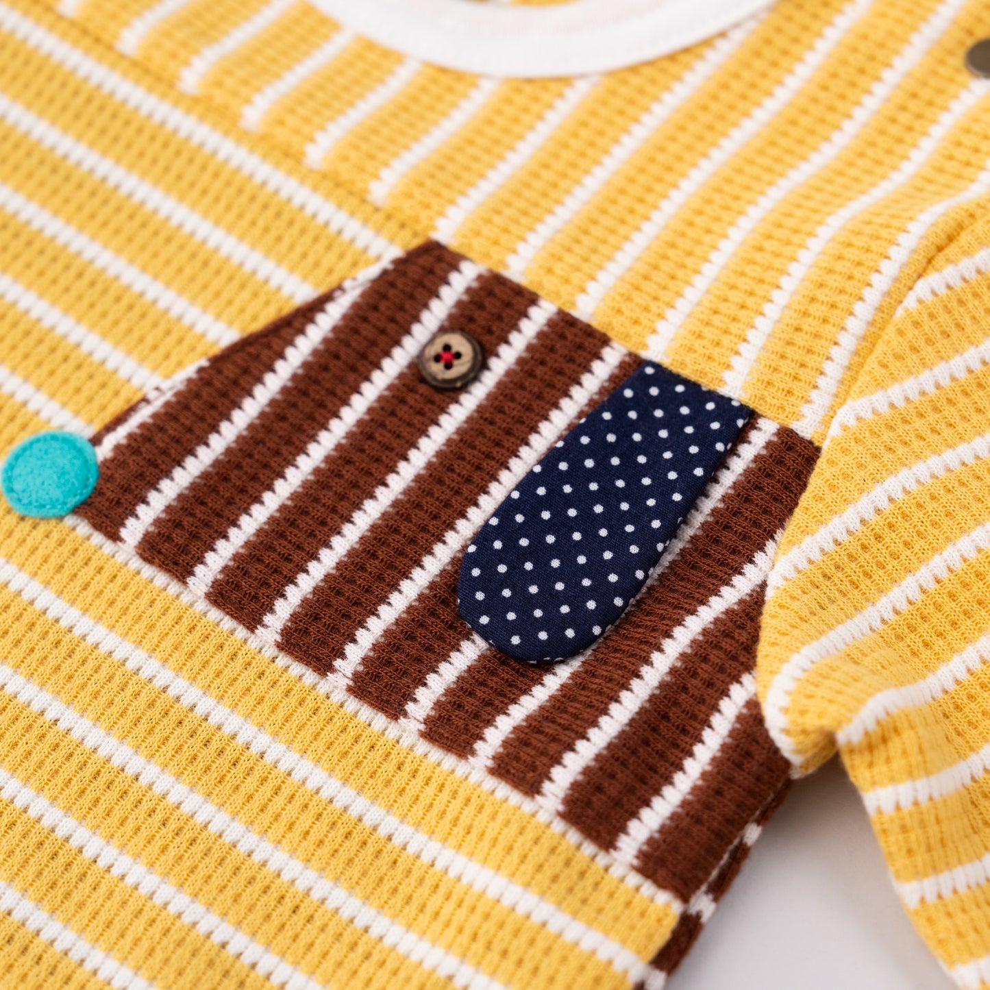 ボーダーTシャツ＆パンツセット　YELLOW